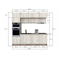 Bucatarie ZONE 260 FRONT PAL K002 / decor K001